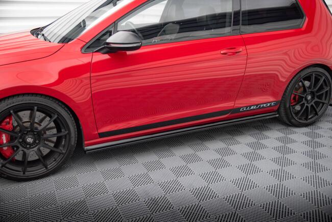 Maxton Design Seitenschweller (Paar) für VW Golf 7 GTI Clubsport Hochglanz schwarz