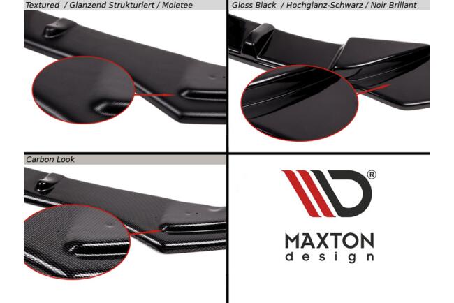 Maxton Design Frontlippe V.4 für Subaru BRZ Facelift Hochglanz schwarz + roter Streifen
