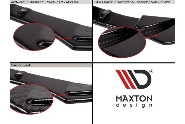 Maxton Design Frontlippe V.2 für Fiat 500 Abarth Mk1 Hochglanz schwarz