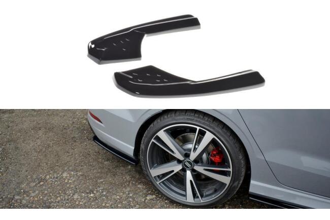 Maxton Design Diffusor Flaps für Audi RS3 8V Limousine Facelift Hochglanz schwarz
