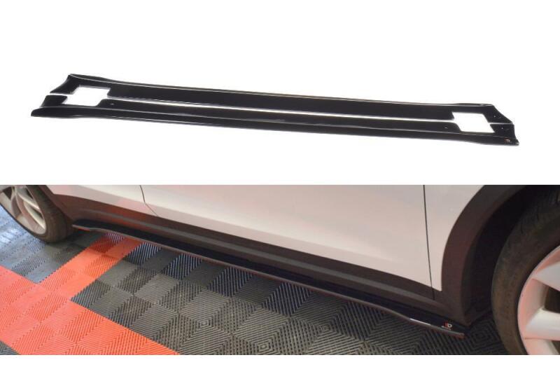 Maxton Design Seitenschweller (Paar) V.2 für Tesla Model X Hochglanz schwarz