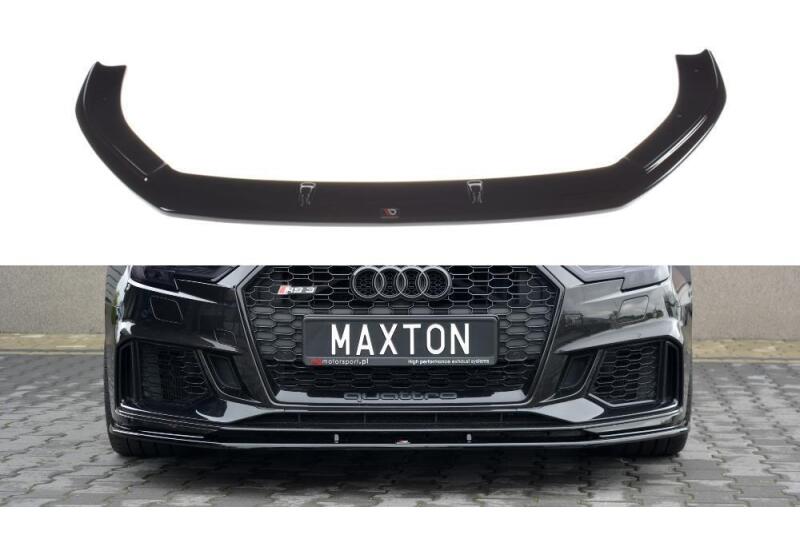 Maxton Design Frontlippe V.1 für Audi RS3 8V Sportback Facelift Hochglanz schwarz