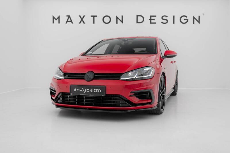 Maxton Design Frontlippe V.5 für VW Golf 7 R-Line / R Facelift ab 03/2017 Hochglanz schwarz