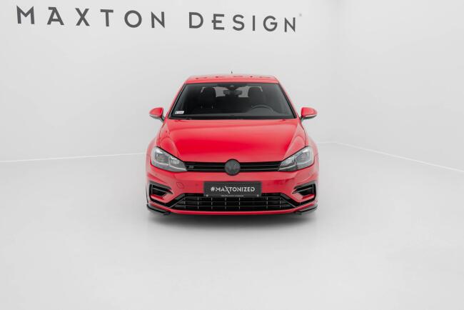 Maxton Design Frontlippen Flaps V.8 für VW Golf 7 R / R-Line / R-Line Facelift ab 03/2017 Hochglanz schwarz