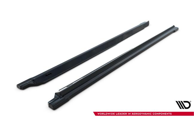 Maxton Design Seitenschweller (Paar) für Audi SQ7 / Q7 S-Line 4M Hochglanz schwarz