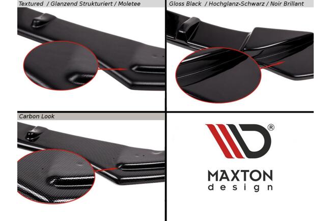 Maxton Design Diffusor Flaps V.2 für Ford Focus ST-Line Mk4 Hochglanz schwarz