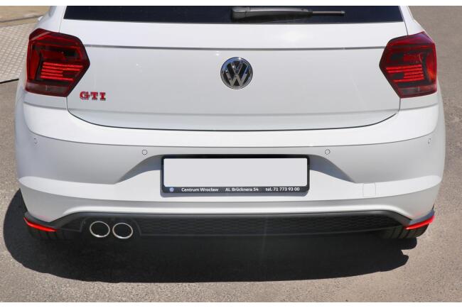 Maxton Design Diffusor Flaps für VW Polo 6 GTI Hochglanz schwarz