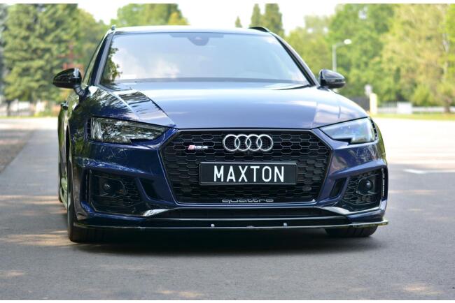 Maxton Design Frontlippe V.1 für Audi RS4 B9 Hochglanz schwarz