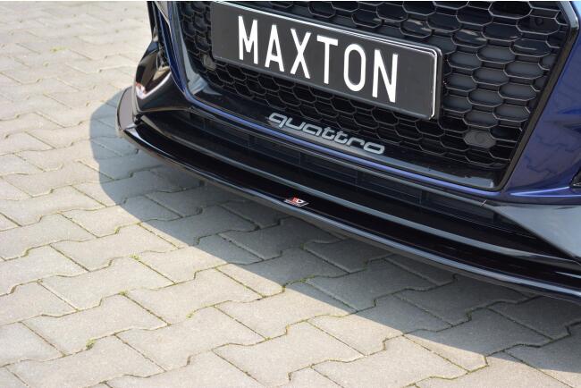 Maxton Design Frontlippe V.2 für Audi RS4 B9 Hochglanz schwarz