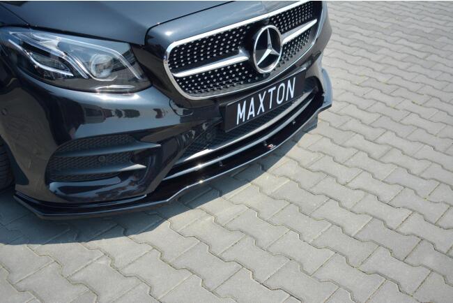 Maxton Design Frontlippe V.1 für Mercedes E-Klasse W213 Coupe AMG-Line Hochglanz schwarz