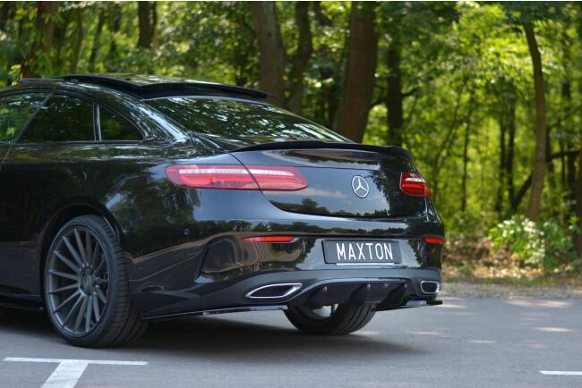 Maxton Design Diffusor Flaps für Mercedes E-Klasse W213 Coupe AMG-Line Hochglanz schwarz