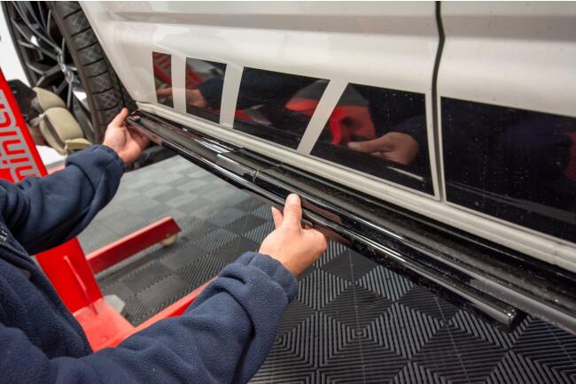 Maxton Design Seitenschweller (Paar) für VW T6 Hochglanz schwarz