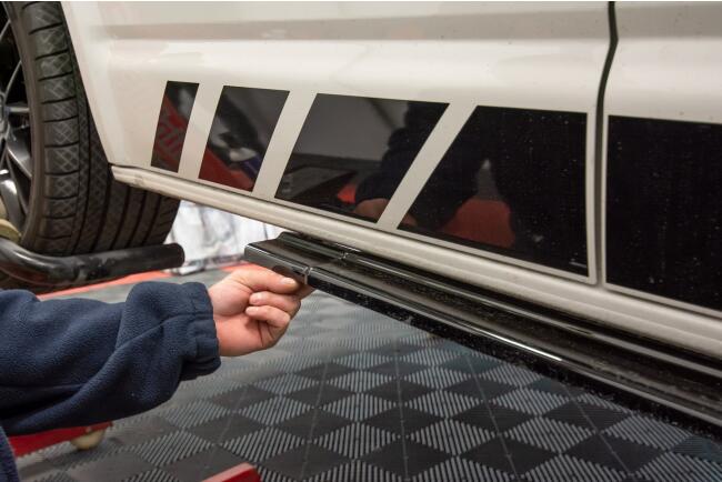 Maxton Design Seitenschweller (Paar) für VW T6 Hochglanz schwarz