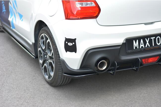 Maxton Design Diffusor Flaps für Suzuki Swift 6 Sport Hochglanz schwarz
