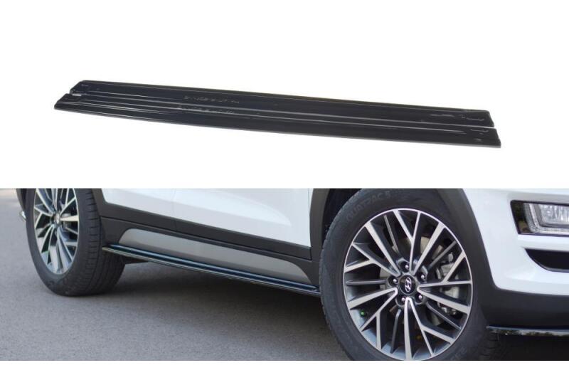 Maxton Design Seitenschweller (Paar) für Hyundai Tucson Mk3 Facelift Hochglanz schwarz