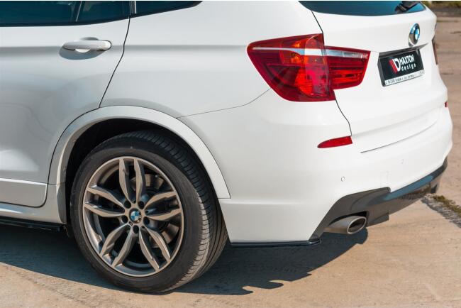 Maxton Design Diffusor Flaps für BMW X3 F25 M Paket Facelift Hochglanz schwarz