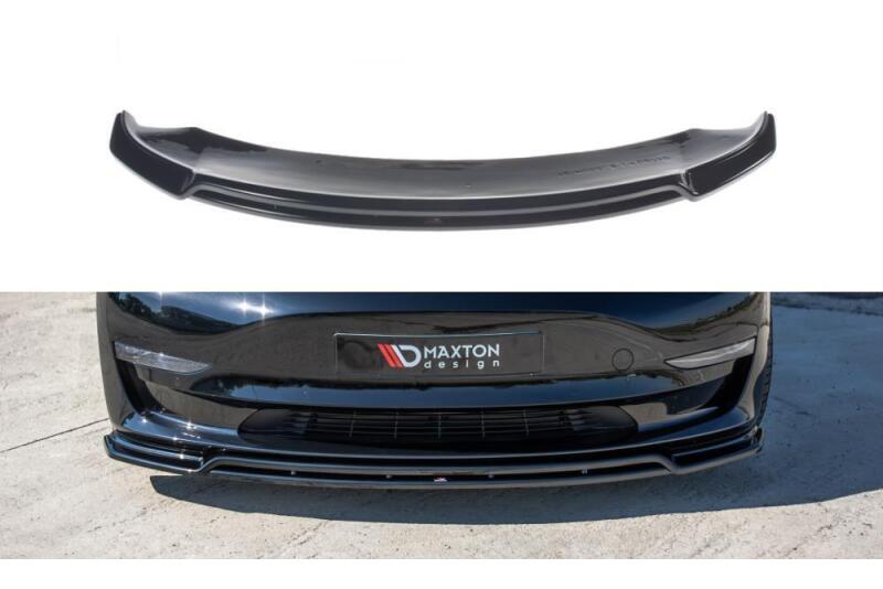 Maxton Design Frontlippe V.2 für Tesla Model 3 Hochglanz schwarz