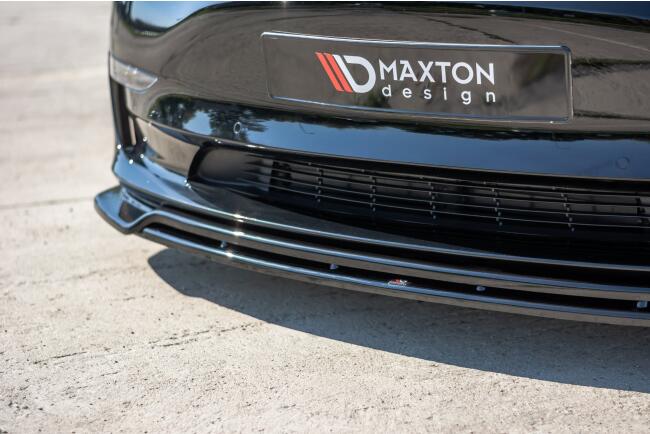 Maxton Design Frontlippe V.2 für Tesla Model 3 Hochglanz schwarz