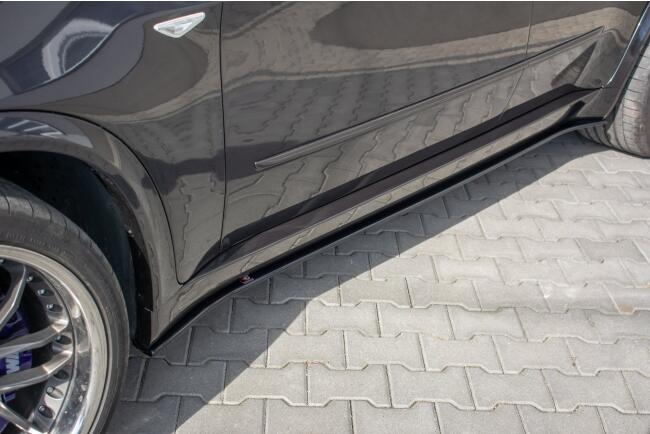 Maxton Design Seitenschweller (Paar) für BMW X5 E70 M Paket Facelift Hochglanz schwarz