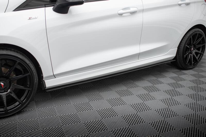Maxton Design Street Pro Seitenschweller (Paar) V.2 für Ford Fiesta ST / ST-Line Mk8 Hochglanz schwarz