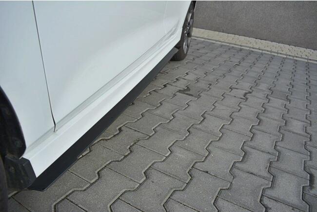 Maxton Design Street Pro Seitenschweller (Paar) V.2 für Ford Fiesta ST / ST-Line Mk8 Hochglanz schwarz