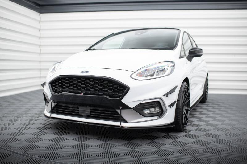 Maxton Design Street Pro Frontlippe V.2 für Ford Fiesta ST / ST-Line Mk8 Hochglanz schwarz