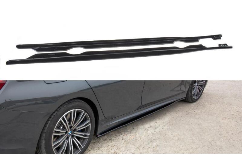 Maxton Design Seitenschweller (Paar) für BMW 3er G20 M Paket Hochglanz schwarz