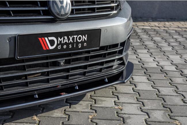 Maxton Design Frontlippe V.1 für VW Passat B8 R-Line Hochglanz schwarz