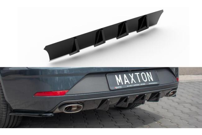 Maxton Design Heckdiffusor für Seat Leon 3 (Typ 5F) Cupra ST Facelift Hochglanz schwarz