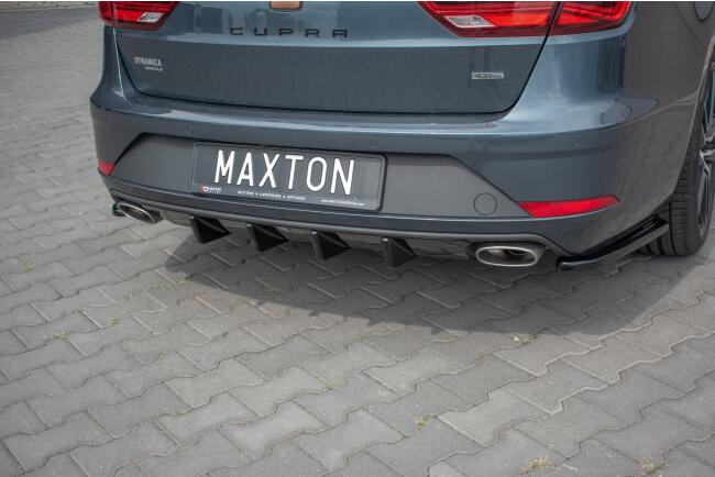 Maxton Design Heckdiffusor für Seat Leon 3 (Typ 5F) Cupra ST Facelift Hochglanz schwarz