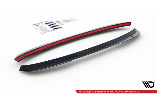 Maxton Design Spoiler Lippe für Seat Leon 3 (Typ 5F) Cupra ST Facelift Hochglanz schwarz