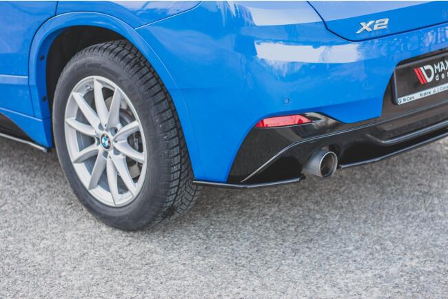 Maxton Design Diffusor Flaps für BMW X2 F39 M Paket Hochglanz schwarz
