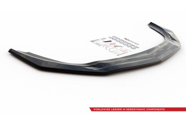Maxton Design Frontlippe V.1 für Mercedes A-Klasse 35 AMG Aero W177 (2018-2023) Hochglanz schwarz