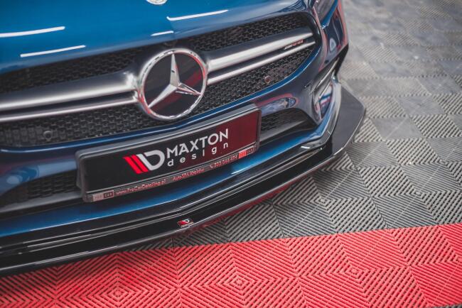 Maxton Design Frontlippe V.3 für Mercedes A-Klasse 35 AMG Aero W177 (2018-2023) Hochglanz schwarz