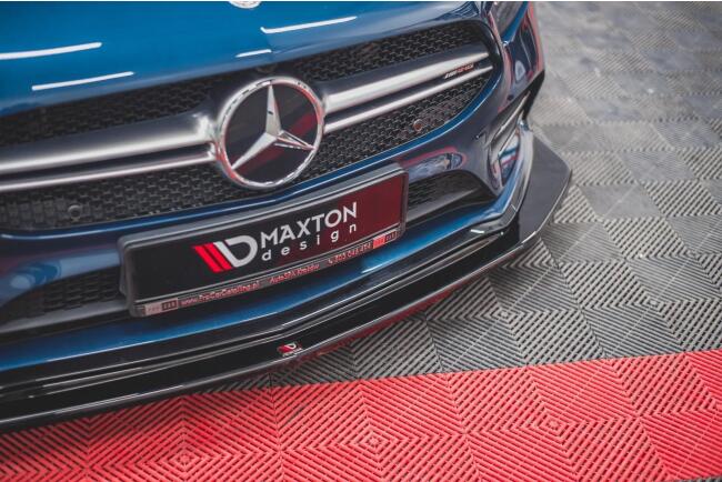 Maxton Design Frontlippe V.3 für Mercedes A35 AMG W177 Hochglanz schwarz