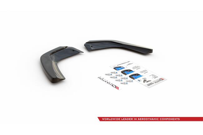Maxton Design Diffusor Flaps für Mercedes A35 AMG W177 Hochglanz schwarz