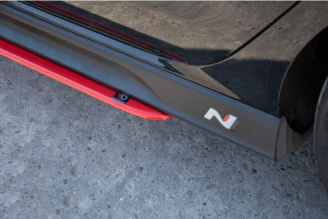 Maxton Design Seitenschweller (Paar) V.2 für Hyundai I30 N Mk3 Hochglanz rot