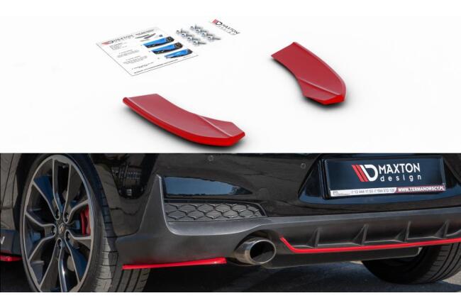 Maxton Design Diffusor Flaps V.2 für Hyundai I30 N Mk3 Hatchback rot