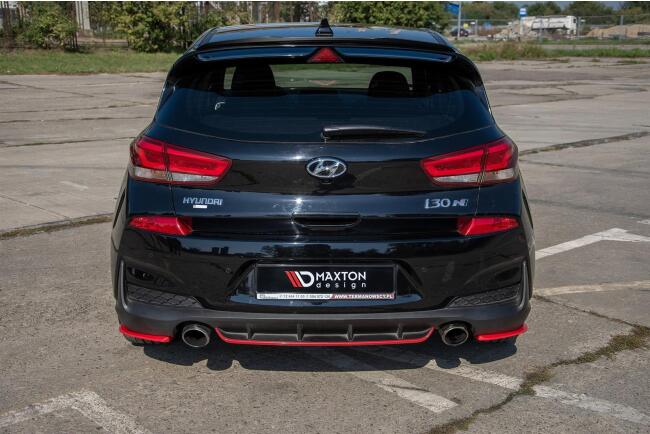 Maxton Design Diffusor Flaps V.2 für Hyundai I30 N Mk3 Hatchback rot