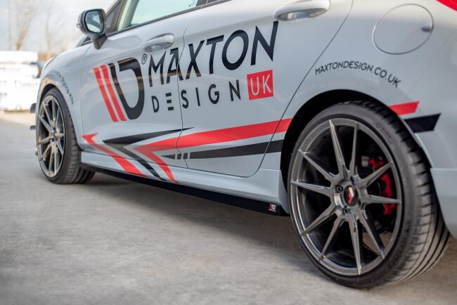 Maxton Design Seitenschweller (Paar) V.2 für Ford Fiesta ST / ST-Line Mk8 Hochglanz schwarz