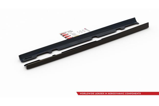Maxton Design Seitenschweller (Paar) V.2 für Ford Fiesta ST / ST-Line Mk8 Hochglanz schwarz