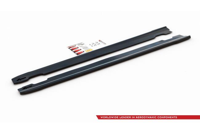 Maxton Design Seitenschweller (Paar) V.3 für Hyundai I30 N Mk3 Hatchback/ Fastback Hochglanz schwarz