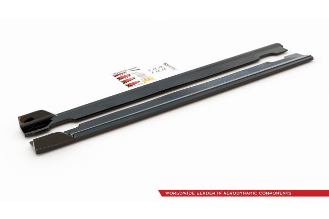 Maxton Design Seitenschweller (Paar) V.4 für Hyundai I30 N Mk3 Hatchback/ Fastback Hochglanz schwarz