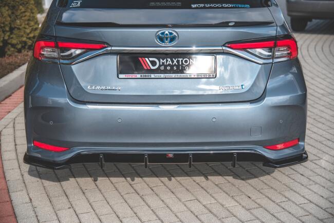 Maxton Design Diffusor Flaps für Toyota Corolla XII E210 Limo Hochglanz schwarz