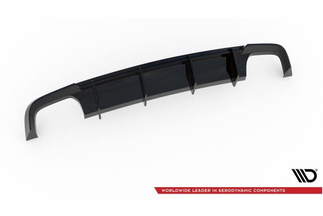 Maxton Design Heckdiffusor für Audi S6 / A6 S-Line 4G / C7 Facelift Hochglanz schwarz