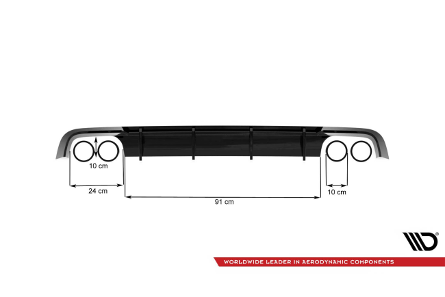 Maxton Design Heckdiffusor für Audi S6 / A6 S-Line...