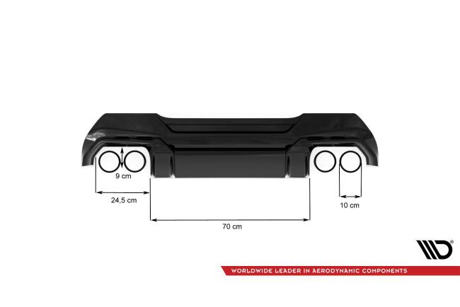Maxton Design Heckdiffusor V.2 für BMW 1er F40 M Paket / M135i Hochglanz schwarz