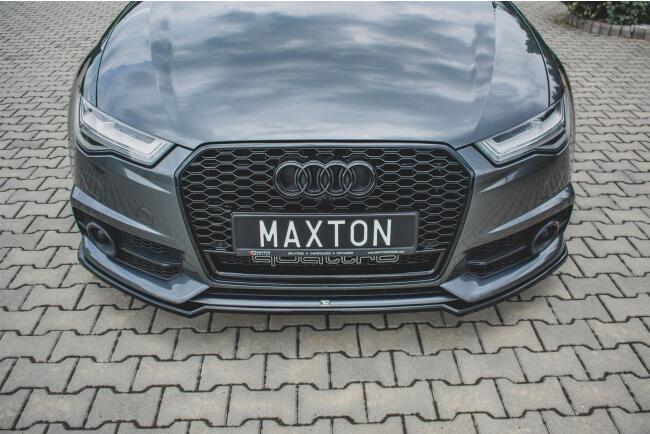 Maxton Design Frontlippe für Audi S6 / A6 S-Line C7 Facelift Hochglanz schwarz