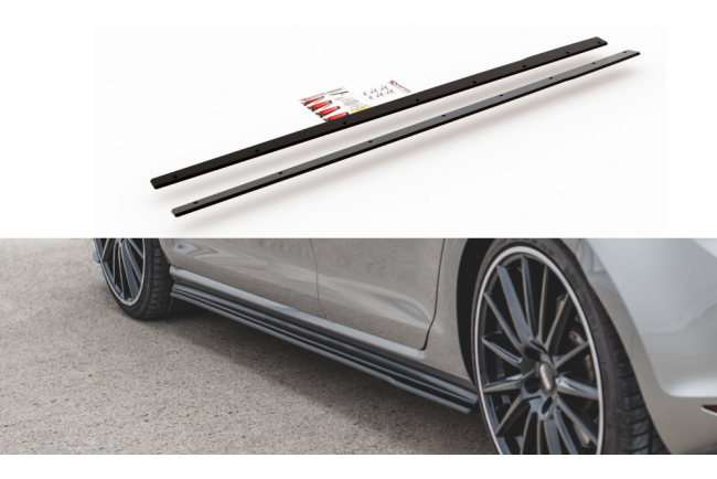 Maxton Design Street Pro Seitenschweller (Paar) für VW Golf 7 GTI / GTD matt schwarz