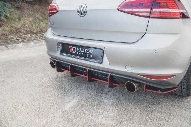 Maxton Design Street Pro Heckdiffusor für VW Golf 7 GTI Schwarz mit ABE